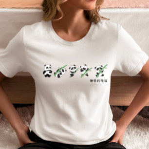 Camiseta da Evolução do Panda Fofo – Estágios da V