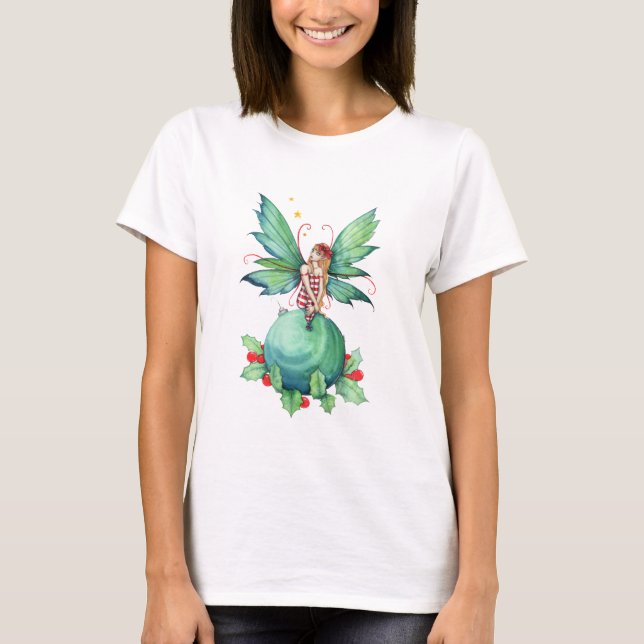 Camiseta da Fada de Natal Fofa (Frente)