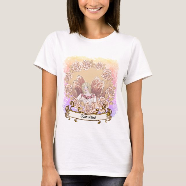 Camiseta da Fada do Anel de Rosa  (Frente)