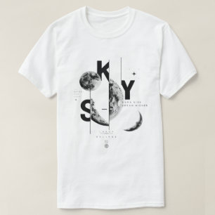 Camiseta da Fase da Lua do Céu