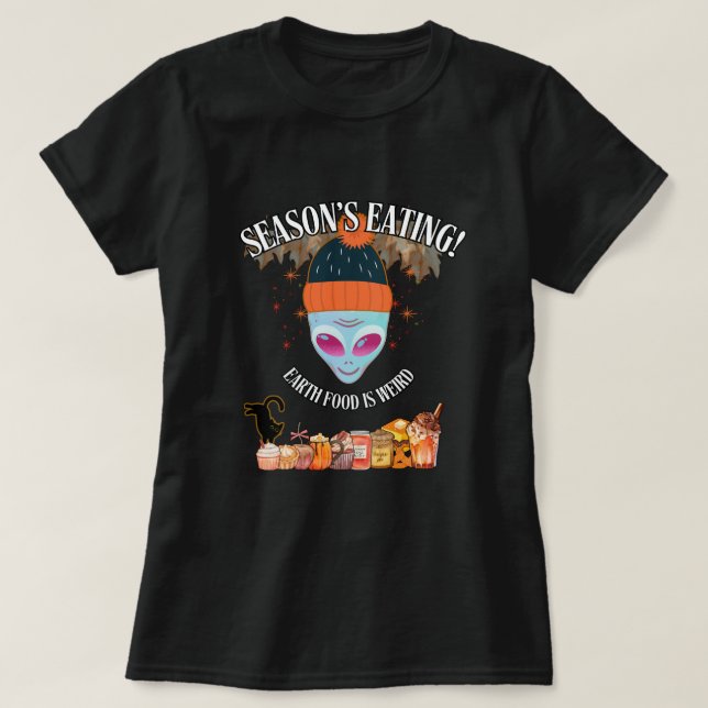 👽 Camiseta da Festa de Outono Alien  (Frente do Design)
