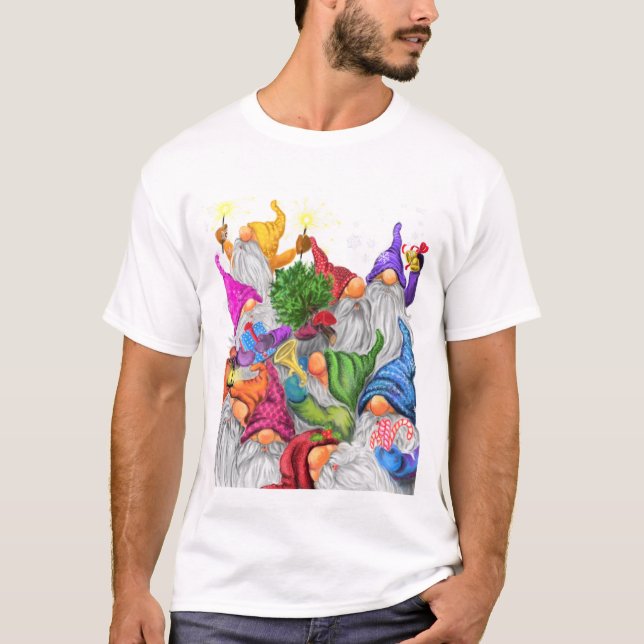 Camiseta da Festa do Gnome de Natal (Frente)