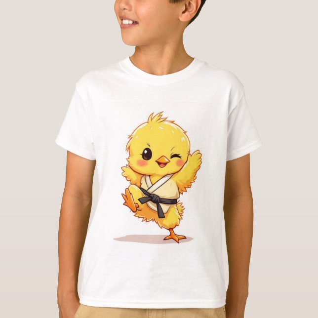 Camiseta da Galinha de Karatê (Frente)