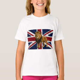 Camiseta da garota com a bandeira do Reino Unido