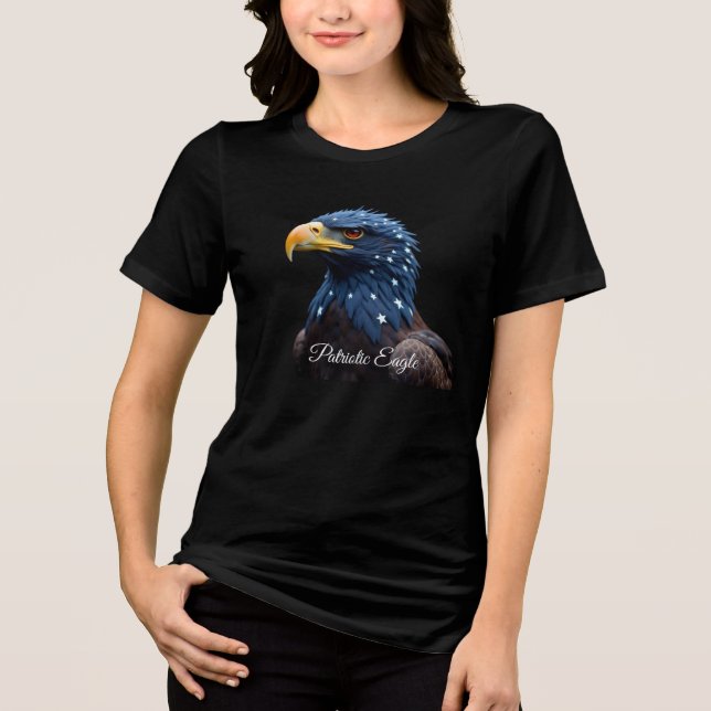 Camiseta da garota da águia patriótica (Frente)