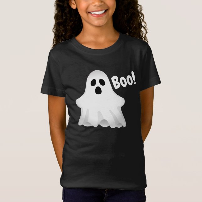 Camiseta da Garota Fantasma do Halloween Boo (Frente)
