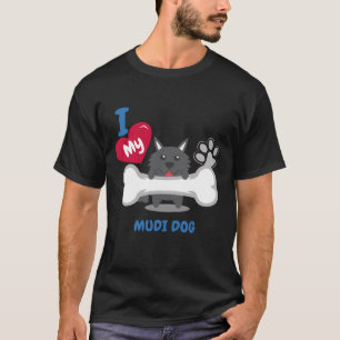 Camiseta Da ideia bonito do presente do cão do CÃO de MUDI