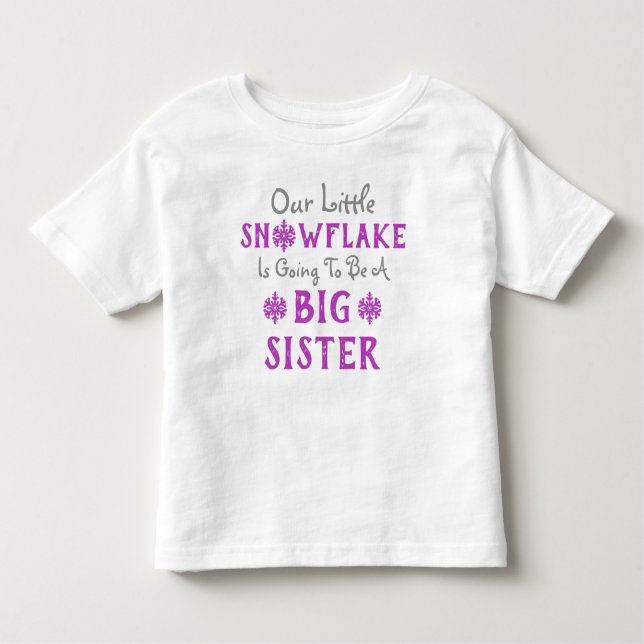 Camiseta da Irmã Toddler Snowflake (Frente)