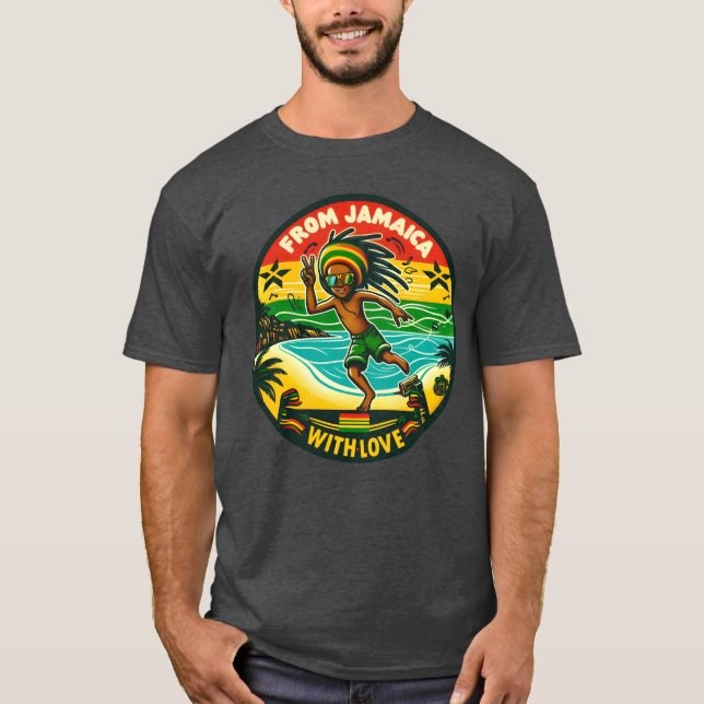 Camiseta Da Jamaica Com Amor garota (Frente)