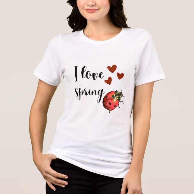Camiseta da Joaninha 🐞 Eu Amo a Primavera –  (Frente)