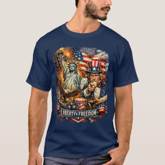 Camiseta da Liberdade da Estátua da Liberdade e Ti