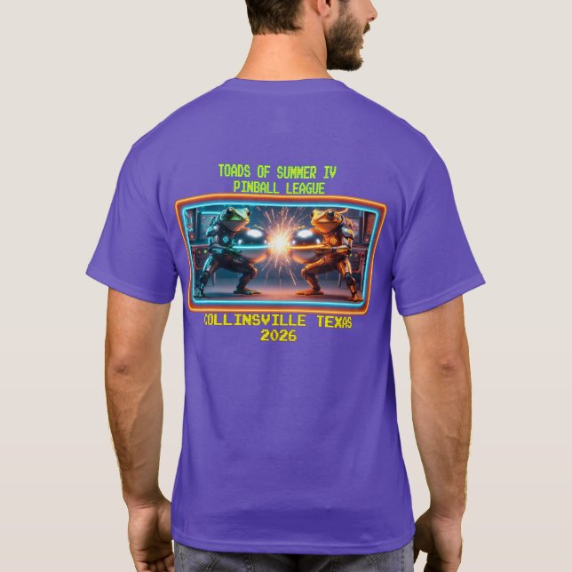 CAMISETA DA LIGA DE PINBALL TOADS OF SUMMER IV (Verso)