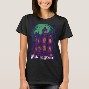 Camiseta da Lua de Bruxa Vintage Hunted House