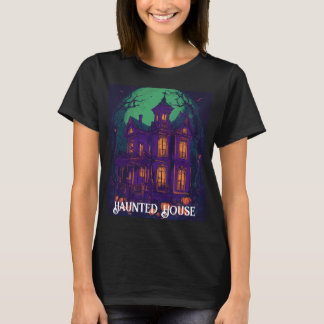 Camiseta da Lua de Bruxa Vintage Hunted House