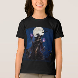 Camiseta da Lua de Halloween da Bruxa Mística