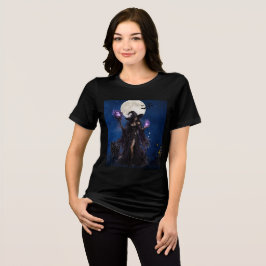 Camiseta da Lua de Halloween da Bruxa Mística