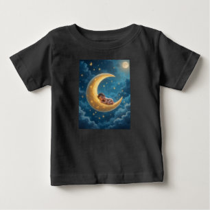 Camiseta da lua do bebê sonolento