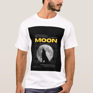 Camiseta da lua escura preta e amarela