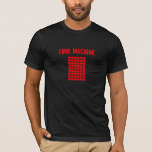 Camiseta da máquina do amor do dia dos namorados