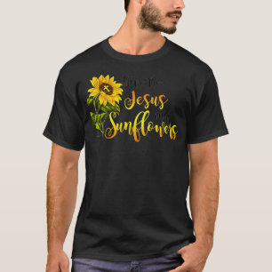 Camiseta Dá-me Jesus e Girassóis