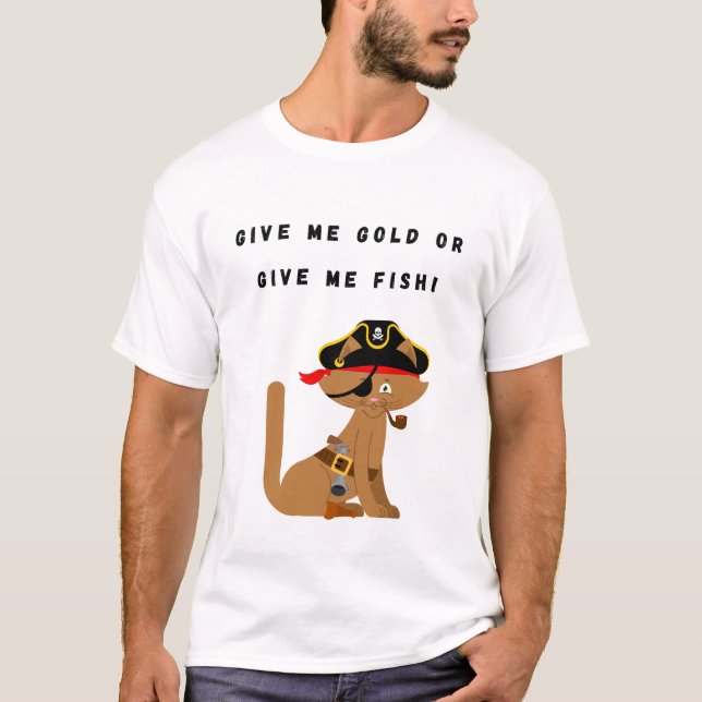 Camiseta Dá-me ouro ou dá-me peixe! (Frente)