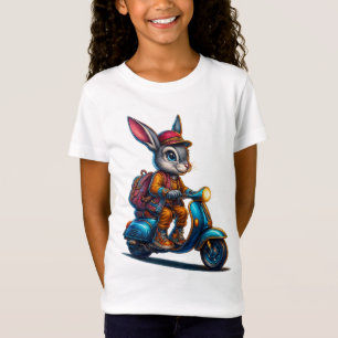 Camiseta da Menina Coelhinha Aventureira