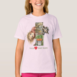 Camiseta da Menina Curiosa e do Bode Curioso
