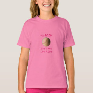 Camiseta da menina do softball