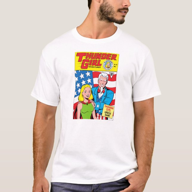 Camiseta da menina do trovão dos homens (Frente)