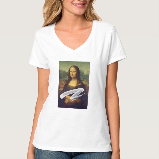 Camiseta da Mona Lisa Empastelada (Frente)