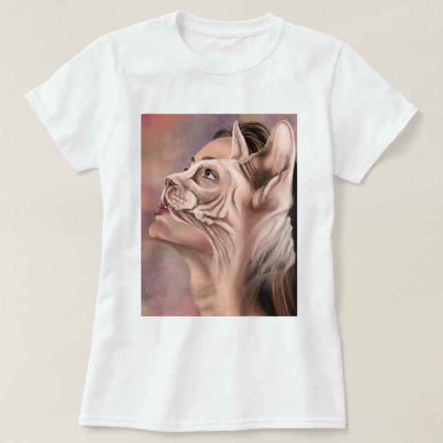 Camiseta da Mulher Gato (Frente do Design)