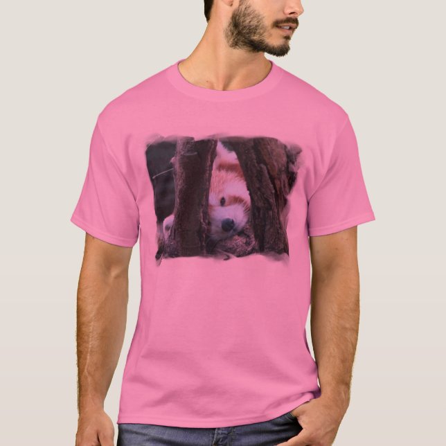 Camiseta da panda vermelha do bebê (Frente)
