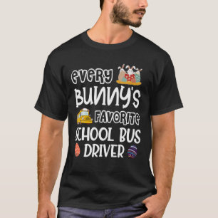 Camiseta Da Páscoa de Maquinista de Ônibus Escolar Favori