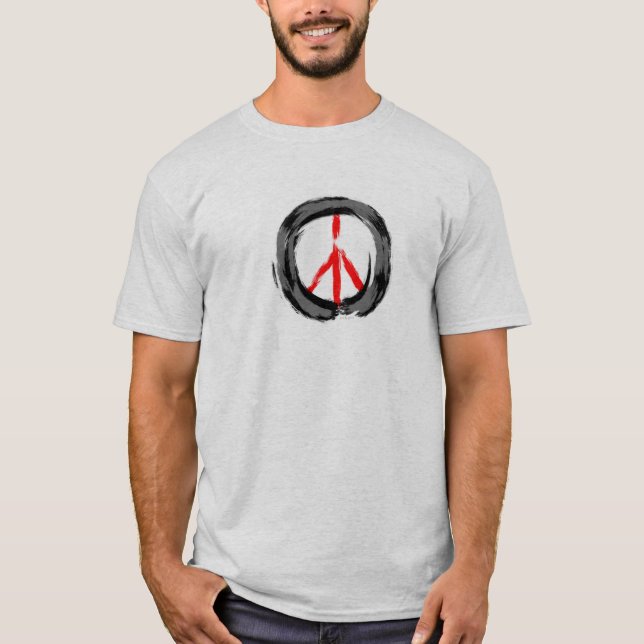 Camiseta da paz do símbolo de Enso do zen (Frente)