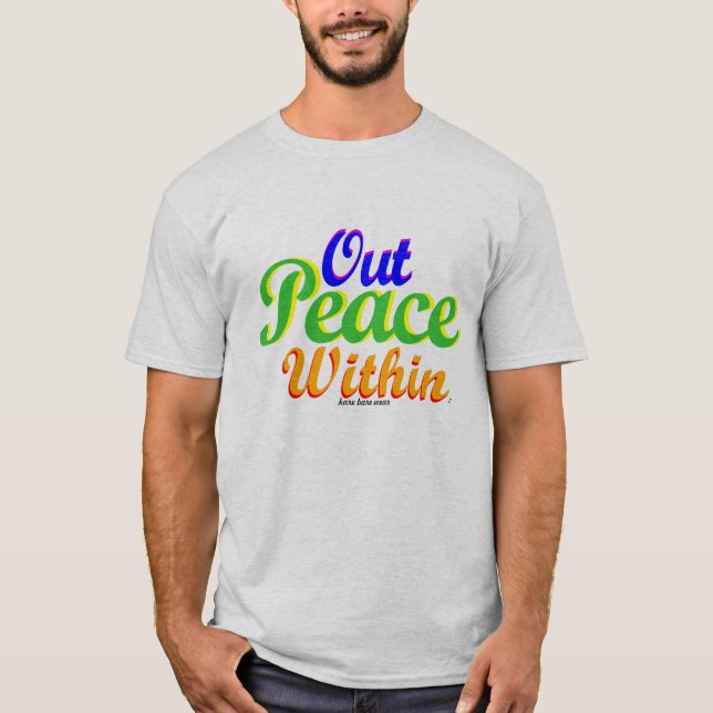 Camiseta Da paz paz para fora dentro (Frente)