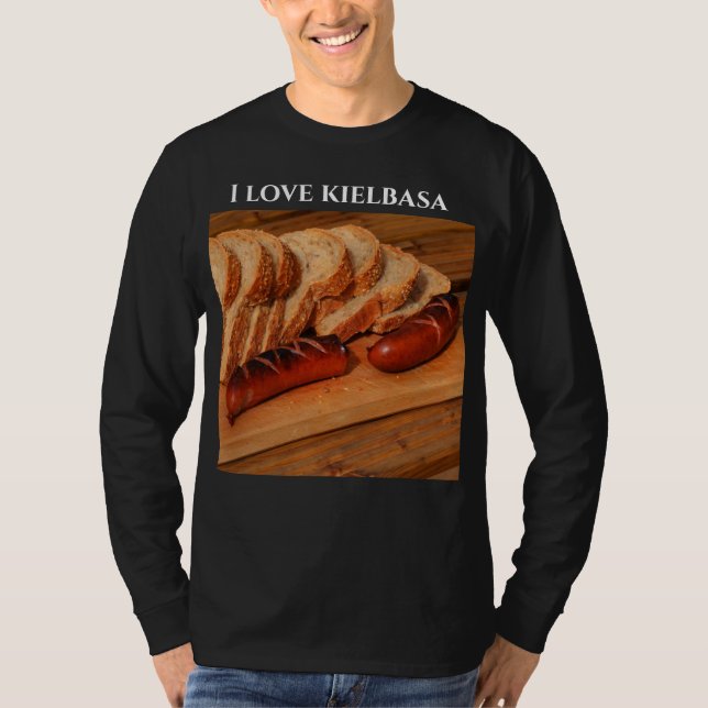 Camiseta da Polónia Polska Comida Polaca Kielbasa  (Frente)