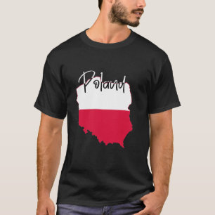 Camiseta da Polônia, roupas polonesas, camisa da P