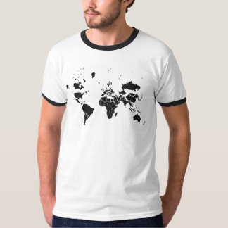 Camiseta da Projeção de Mercator