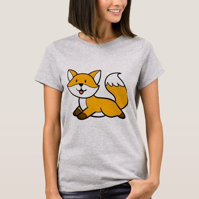 Camiseta da raposa deitada (Frente)
