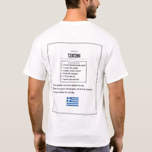 Camiseta da Receita de Tzatziki   Camiseta de Molh