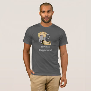 Camiseta da Refeição Feliz Mexicana com Cerveja e 