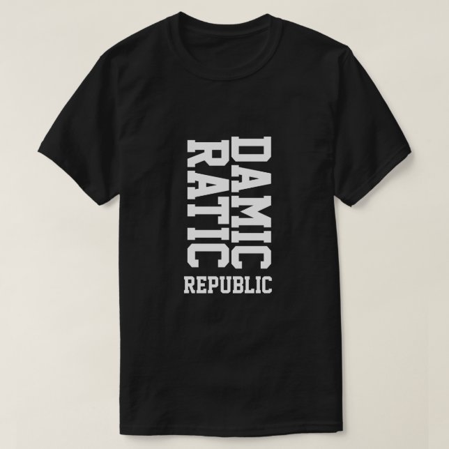 Camiseta da REPÚBLICA DAMICRÁTICA (Frente do Design)