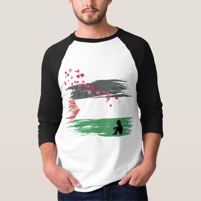 Camiseta da Resiliência e Solidariedade Palestina (Frente)