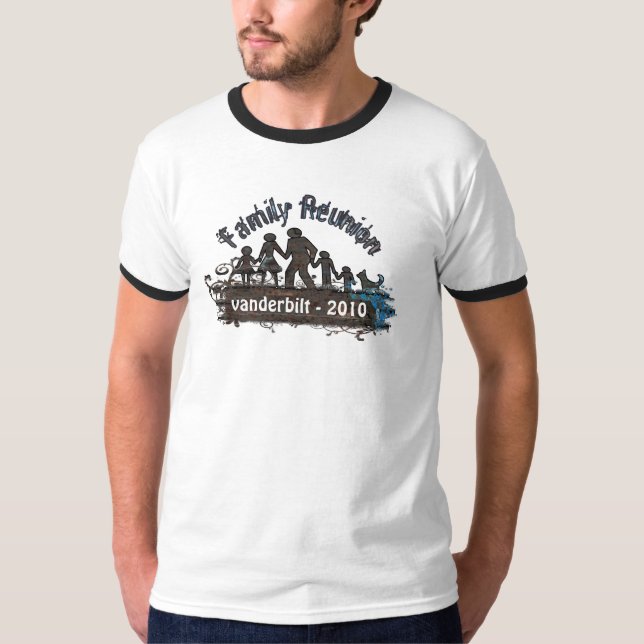 Camiseta da Reunião Familiar Swirls Grunge (Frente)