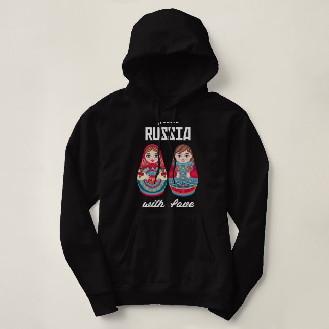 Camiseta Da Rússia com o Amor Matryoshka Souvenir Nesting (Frente do Design)