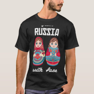 Camiseta Da Rússia com o Amor Matryoshka Souvenir Nesting