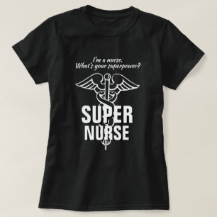 Camiseta da Super-enfermeira Qual é a sua superp