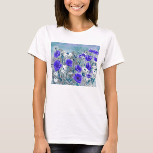Camiseta Da "t-shirt do azul papoila"