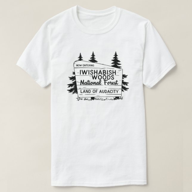 Camiseta da Terra da Floresta Nacional Iwishabish  (Frente do Design)