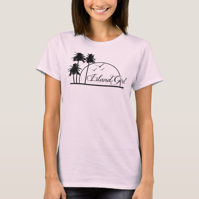 Camiseta Da "Tshirt cabido boneca da menina ilha" (Frente)